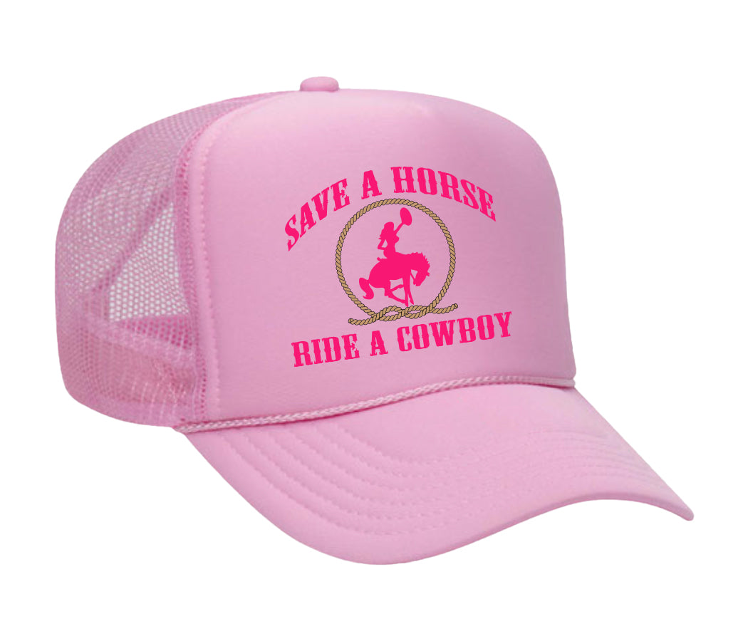 the "save a horse" trucker (pink)